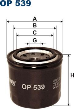 Filtron OP539 - Масляный фильтр parts5.com