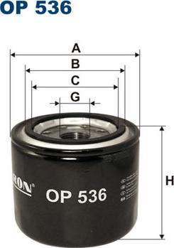 Filtron OP536 - Oil Filter parts5.com