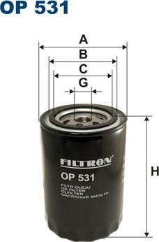 Filtron OP531 - Масляный фильтр parts5.com