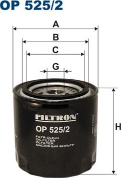 Filtron OP525/2 - Масляный фильтр parts5.com