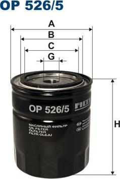 Filtron OP526/5 - Масляный фильтр parts5.com