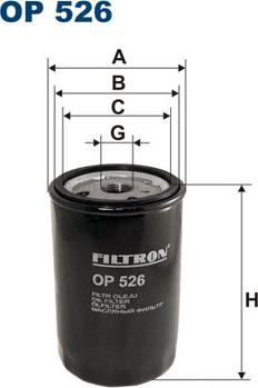 Filtron OP526 - Масляный фильтр parts5.com