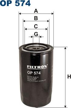 Filtron OP574 - Масляный фильтр parts5.com