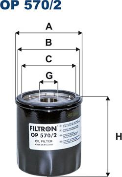 Filtron OP570/2 - Масляный фильтр parts5.com