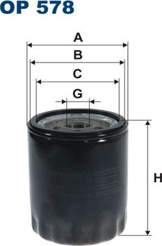 Filtron OP578 - Filtro de aceite parts5.com