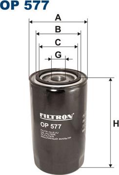 Filtron OP577 - Filtro de aceite parts5.com