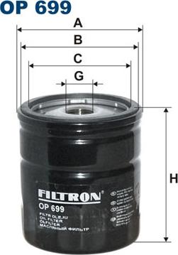 Filtron OP699 - Масляный фильтр parts5.com