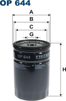 Filtron OP644 - Oil Filter parts5.com