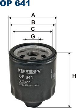 Filtron OP641 - Масляный фильтр parts5.com