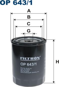 Filtron OP643/1 - Масляный фильтр parts5.com