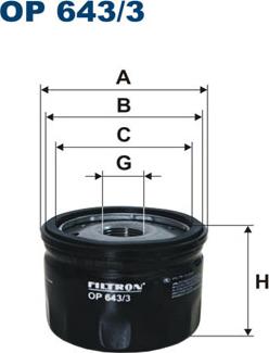 Filtron OP643/3 - Oil Filter parts5.com