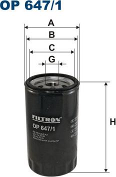 Filtron OP647/1 - Oil Filter parts5.com