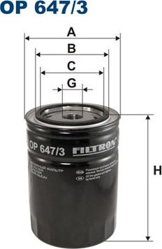 Filtron OP647/3 - Масляный фильтр parts5.com