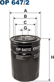 Filtron OP647/2 - Масляный фильтр parts5.com