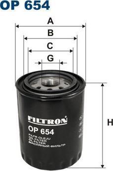 Filtron OP654 - Масляный фильтр parts5.com