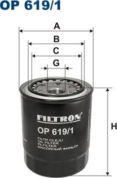 Filtron OP619/1 - Масляный фильтр parts5.com