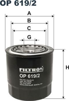 Filtron OP619/2 - Filtro de aceite parts5.com