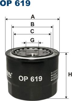 Filtron OP619 - Масляный фильтр parts5.com