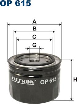 Filtron OP615 - Масляный фильтр parts5.com