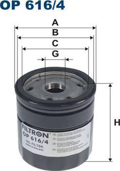 Filtron OP616/4 - Масляный фильтр parts5.com