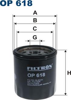 Filtron OP618 - Масляный фильтр parts5.com