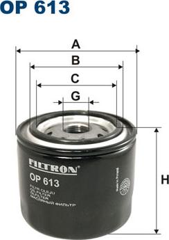 Filtron OP613 - Oil Filter parts5.com