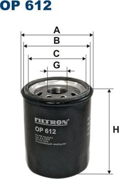 Filtron OP612 - Filtro de aceite parts5.com