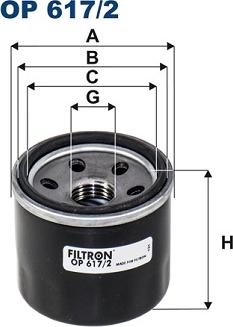 Filtron OP 617/2 - Масляный фильтр parts5.com