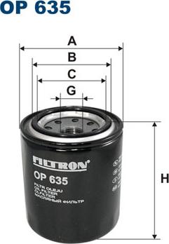 Filtron OP635 - Filtro de aceite parts5.com