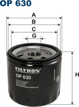 Filtron OP630 - Filtro de aceite parts5.com