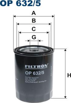 Filtron OP632/5 - Oil Filter parts5.com