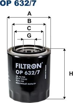 Filtron OP632/7 - Масляный фильтр parts5.com