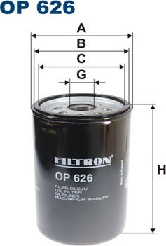 Filtron OP626 - Масляный фильтр parts5.com