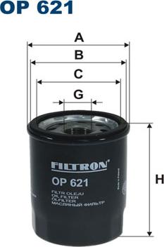 Filtron OP621 - Масляный фильтр parts5.com