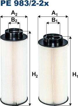 Filtron PE983/2-2x - Топливный фильтр parts5.com