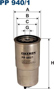 Filtron PP940/1 - Топливный фильтр parts5.com