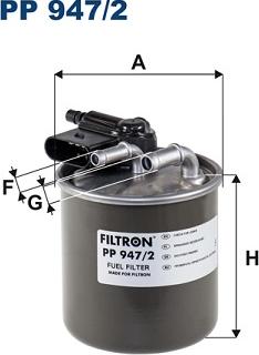 Filtron PP 947/2 - Топливный фильтр parts5.com