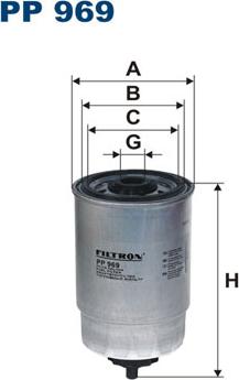 Filtron PP969 - Топливный фильтр parts5.com