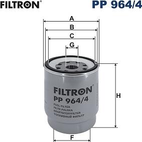 Filtron PP 964/4 - Топливный фильтр parts5.com