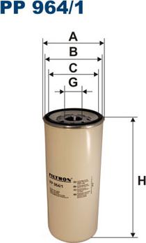 Filtron PP964/1 - Топливный фильтр parts5.com