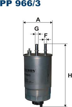 Filtron PP966/3 - Топливный фильтр parts5.com