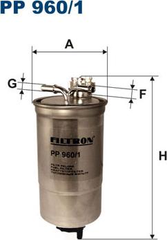 Filtron PP960/1 - Топливный фильтр parts5.com