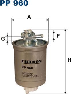 Filtron PP960 - Топливный фильтр parts5.com