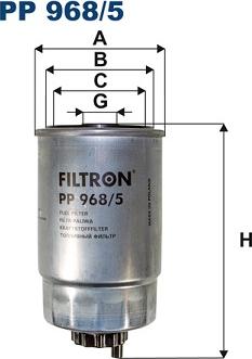 Filtron PP968/5 - Топливный фильтр parts5.com