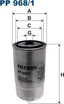 Filtron PP968/1 - Топливный фильтр parts5.com