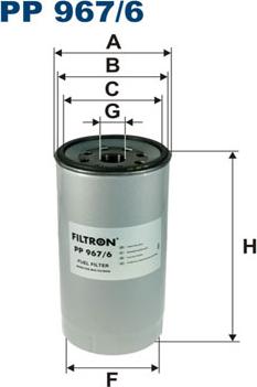 Filtron PP967/6 - Топливный фильтр parts5.com