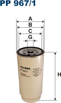 Filtron PP967/1 - Топливный фильтр parts5.com