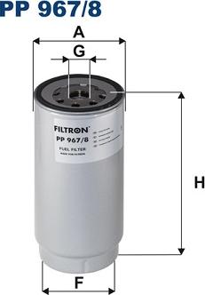 Filtron PP 967/8 - Топливный фильтр parts5.com