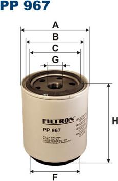 Filtron PP967 - Топливный фильтр parts5.com