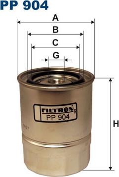 Filtron PP904 - Топливный фильтр parts5.com